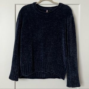 Love By Design Blue Chenille Sweater